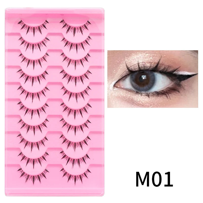10 Pairs Cat Eye Lashes