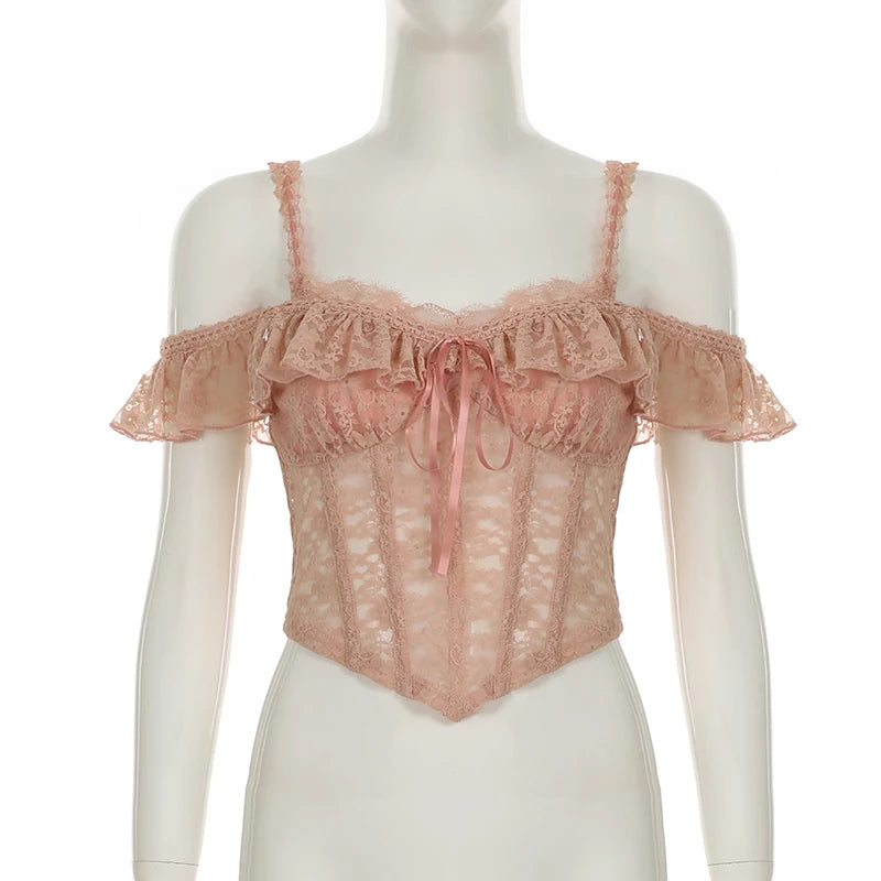 ✨ Blush Lace Ruffle Top ✨