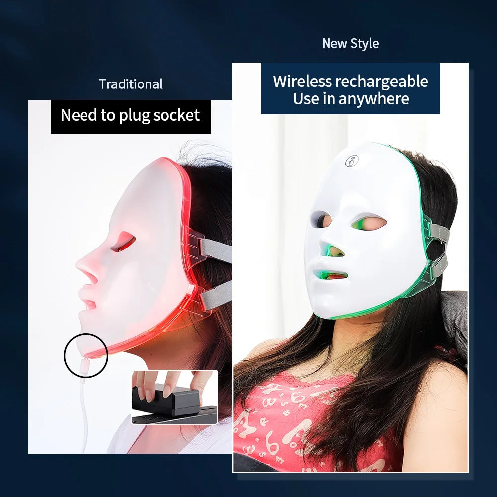 Wireless 7 Colors Pro LED Face and Neck Mask