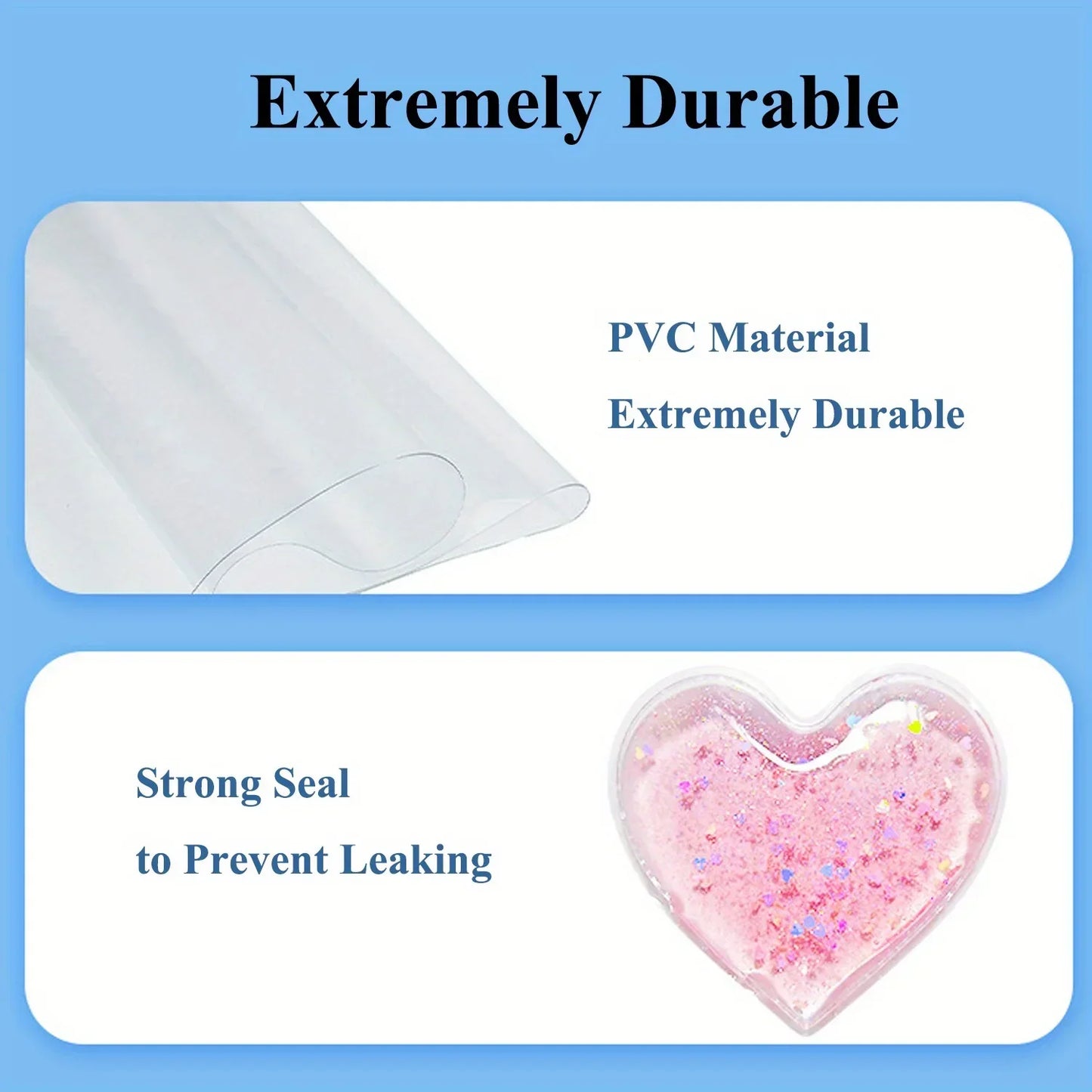 Reusable Heart Glitter Eye Pads Set
