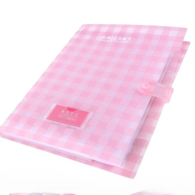 ✨Gingham Expanding File Folder (6 Pockets)✨