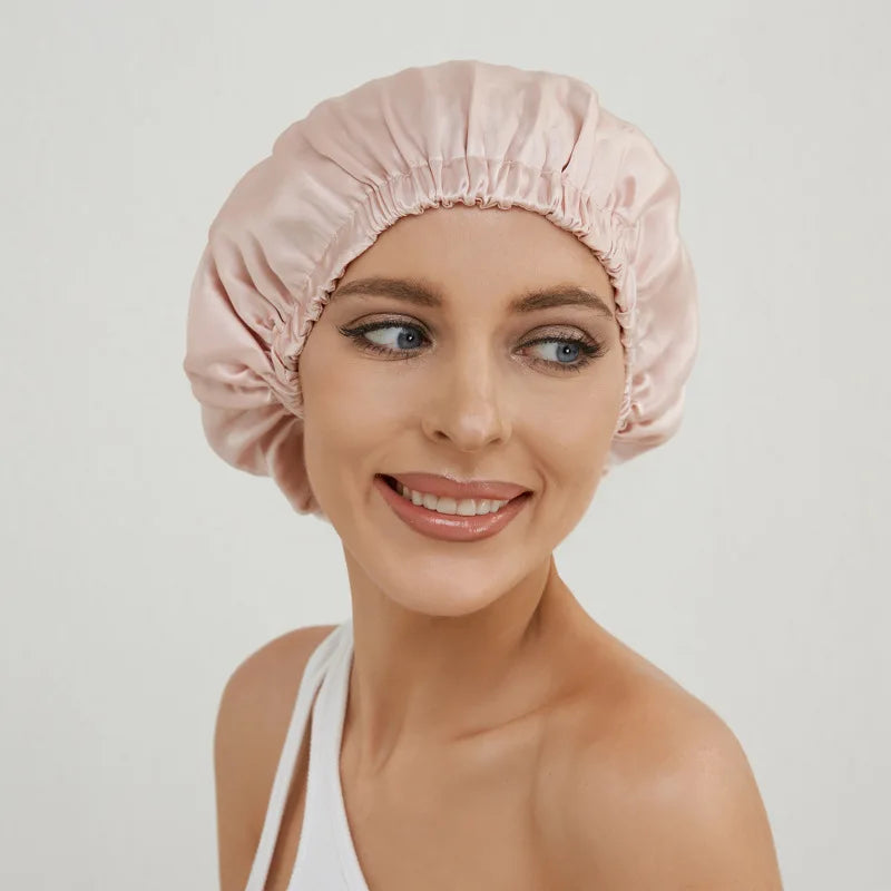 Adjustable 100% Mulberry Silk Bonnet