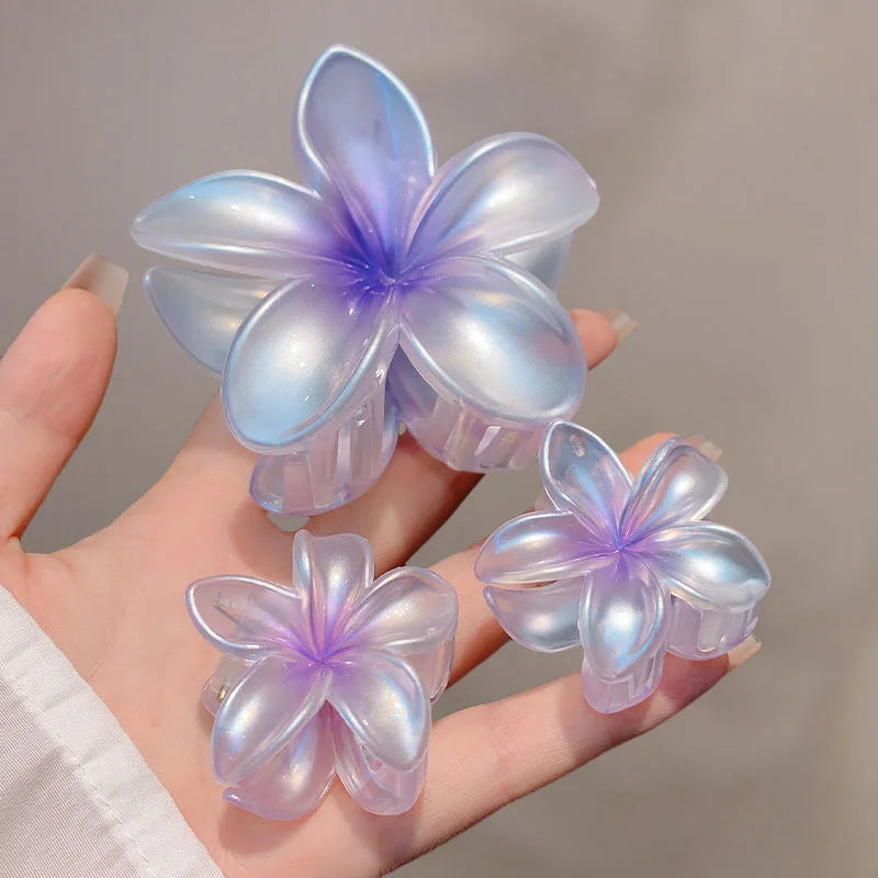 3Pc Iridescent Flower Hair Clip