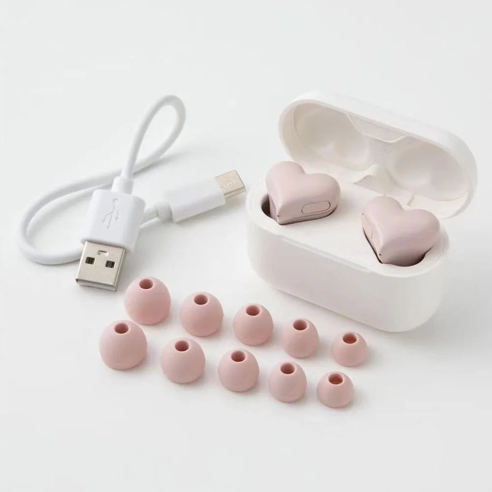 ✨Heart-Shaped Wireless Earbuds & Charging Case✨