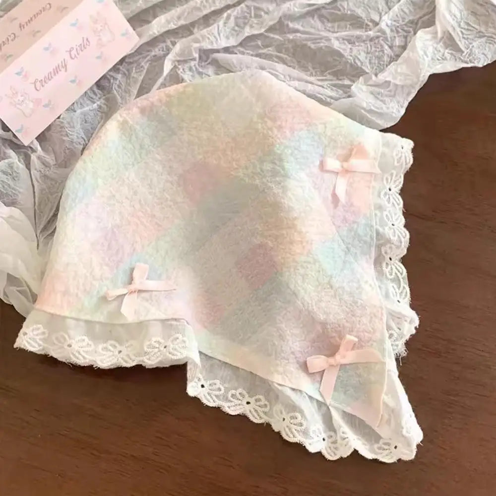 ✨Lace Bow Headscarf✨