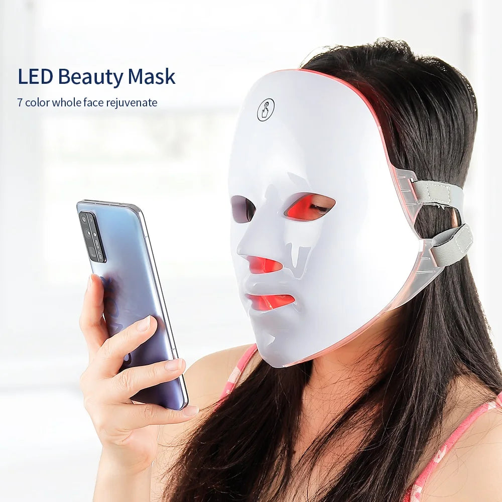 Wireless 7 Colors Pro LED Face and Neck Mask