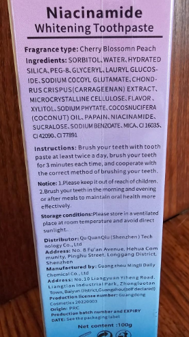 Nicotinamide Dazzle White Toothpaste