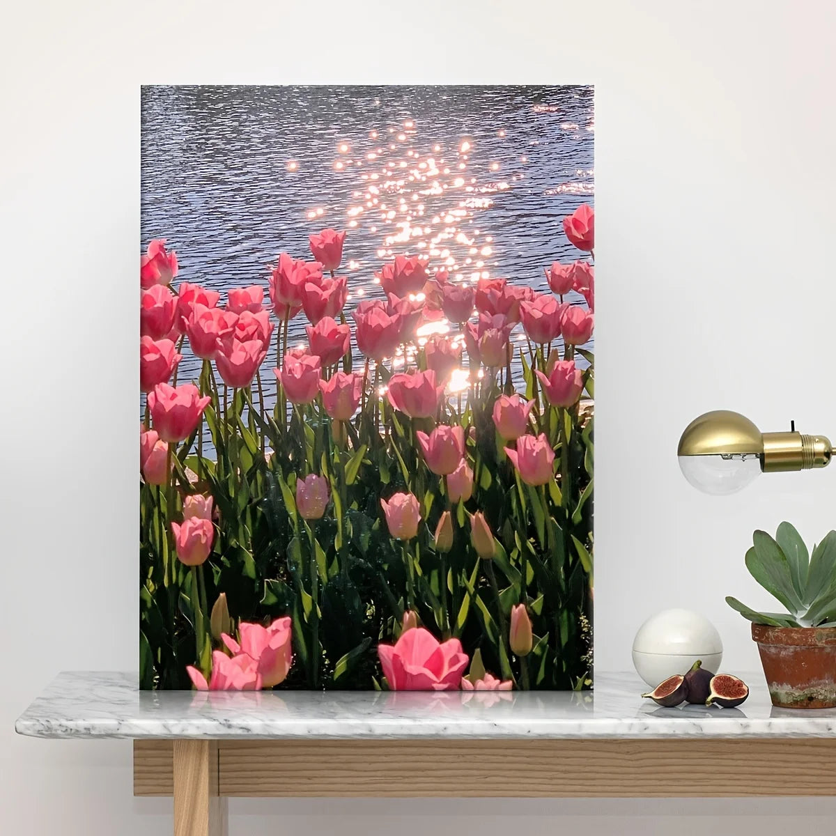 ✨Pink Tulip Lake Canvas Print✨
