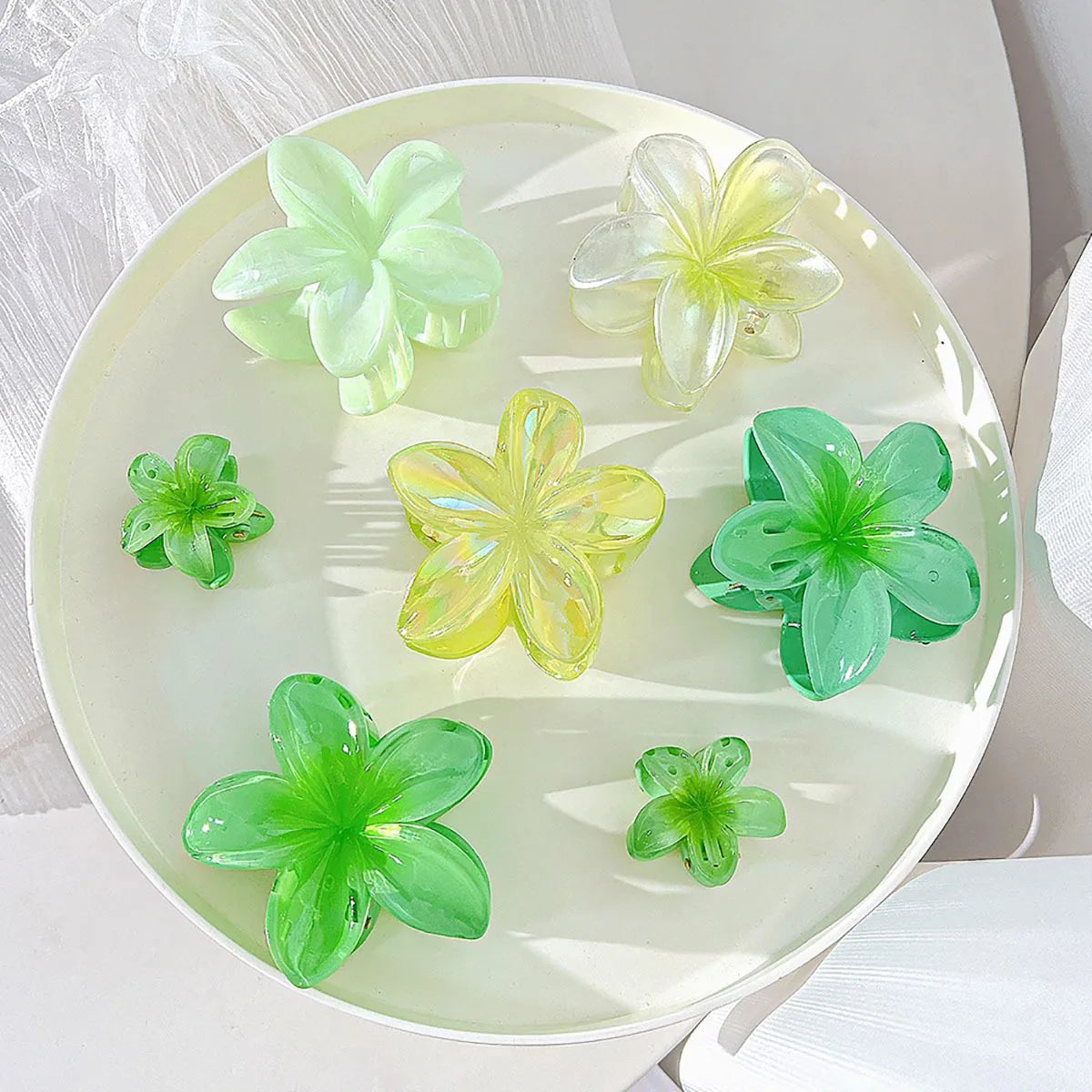 7pc Hibiscus Hair Clips