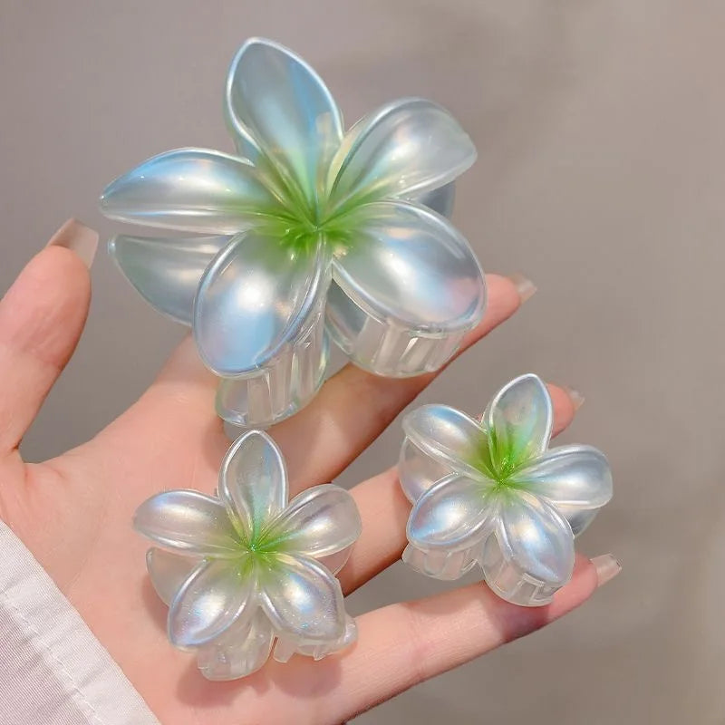 3Pc Iridescent Flower Hair Clip