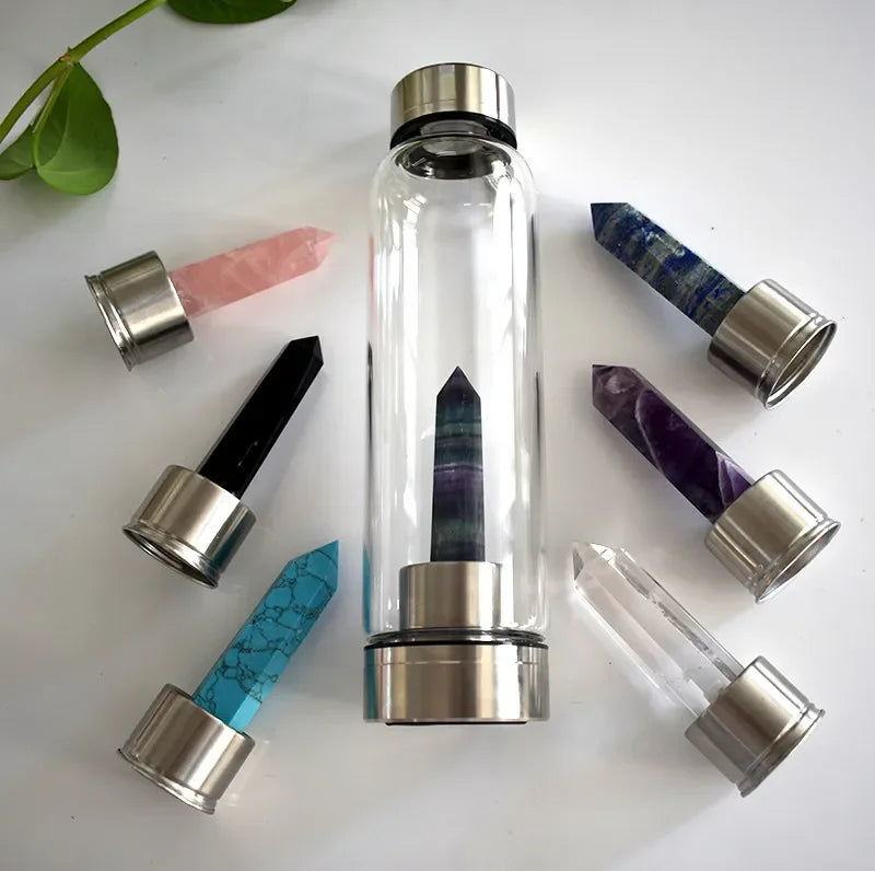 ✨Magic Energy Crystal Glass Water Bottle✨