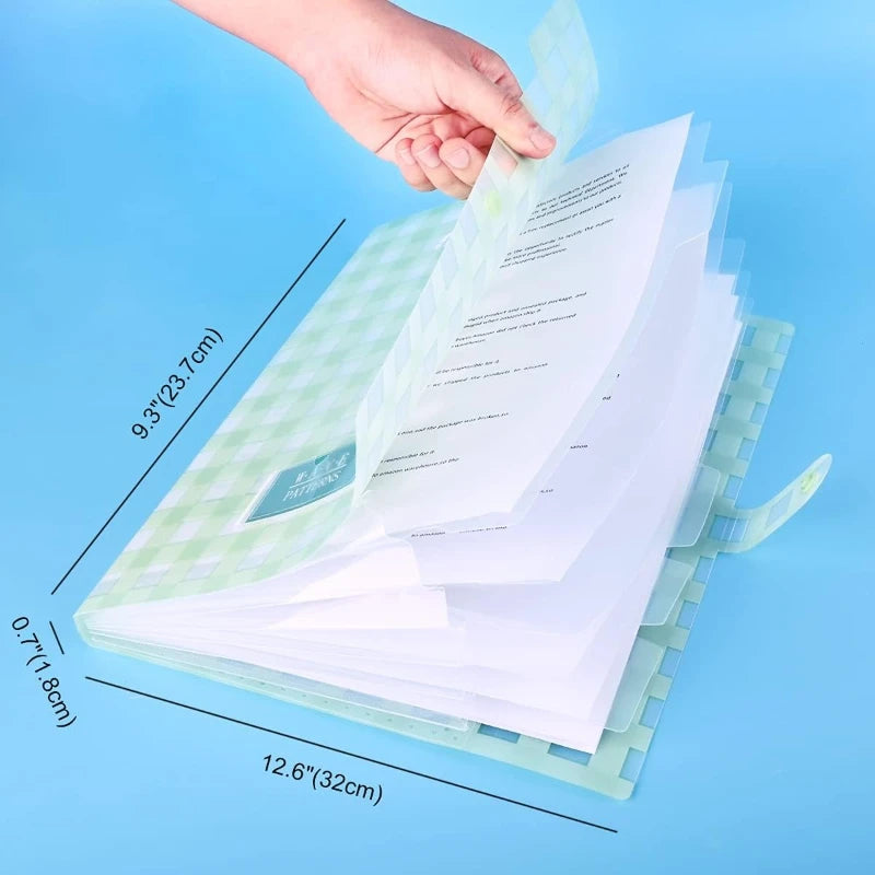 ✨Gingham Expanding File Folder (6 Pockets)✨