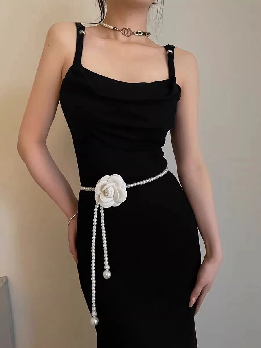 ✨Camellia Pearl Waist Belt✨