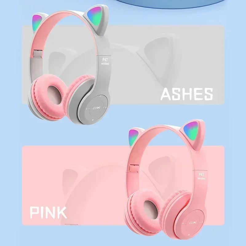 ✨Cat Ear LED Wireless Bluetooth Headphones✨