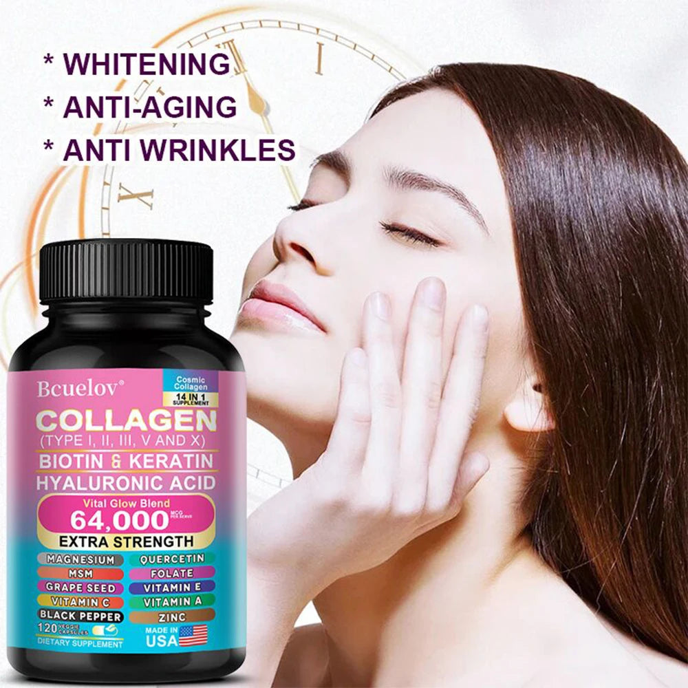 Collagen Peptides Types I, II, III, V & X Supplement