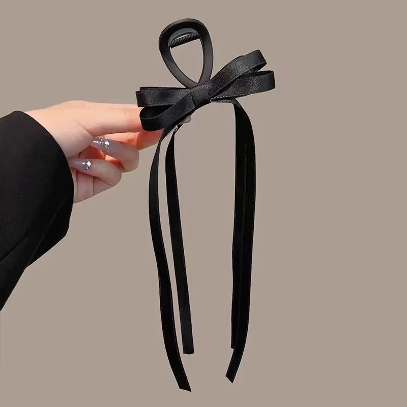 Ribboned Bow Hair Clip