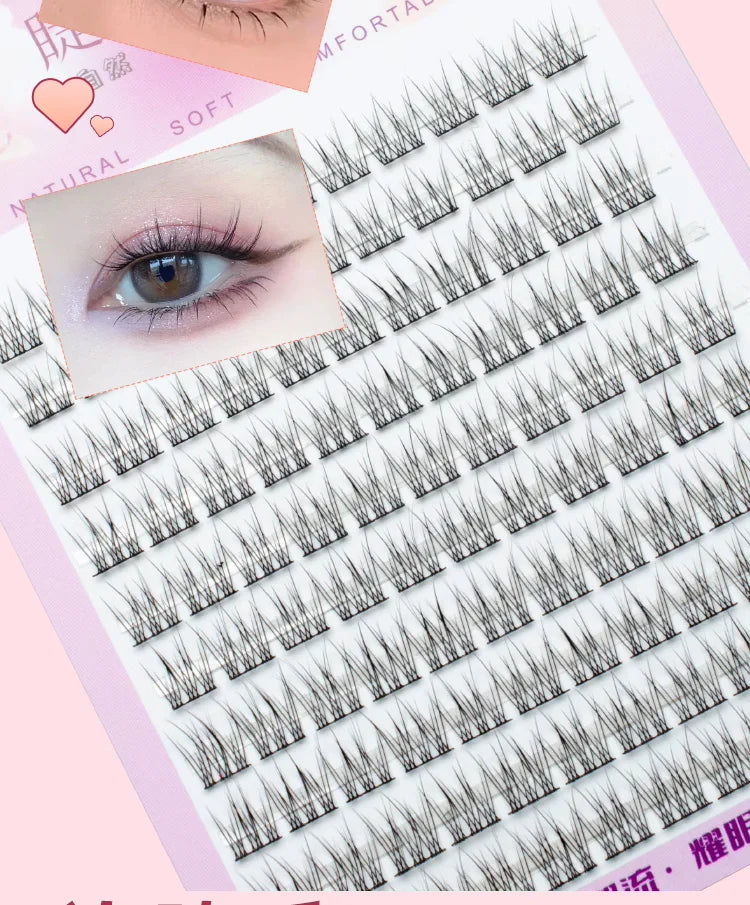 10 Rows Mixed Length Large Cluster Lashes