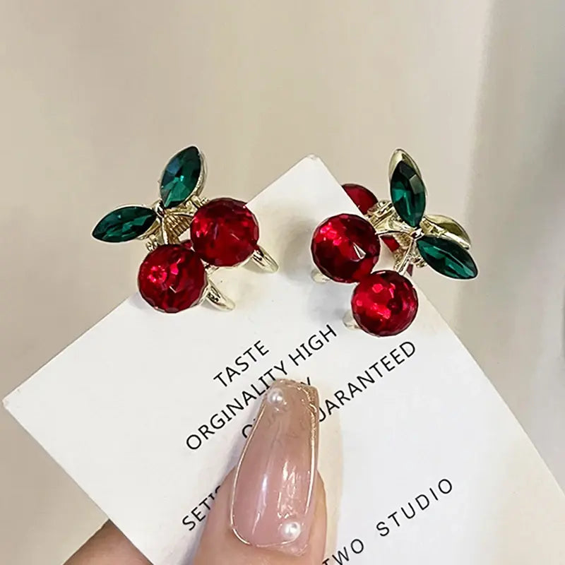 ✨Mini Cherry Jewel Hair Clips✨