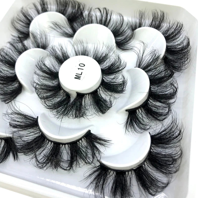 ✨ Wispy Natural 3D Mink Eyelashes (5 Pairs) ✨