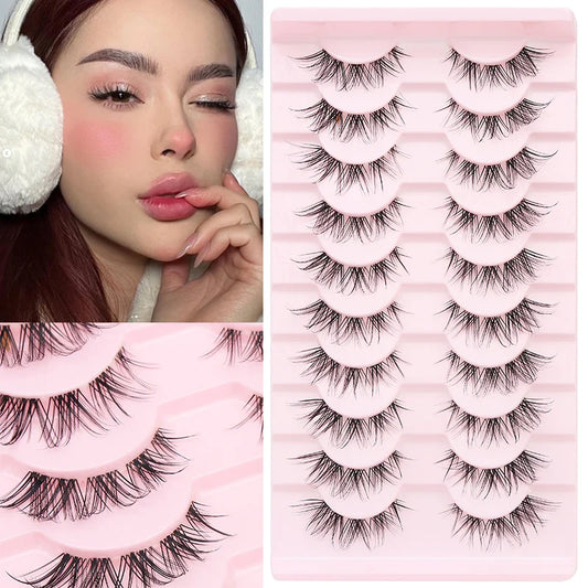 10 Pairs Cat Eye Lashes