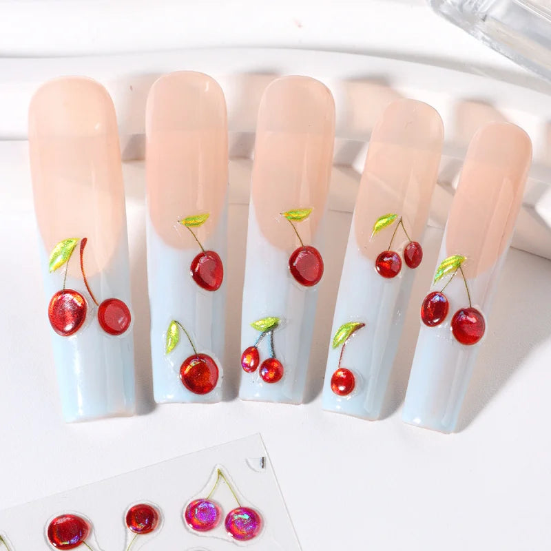 ✨3D Cherry Nail Stickers (Variety Pack)✨