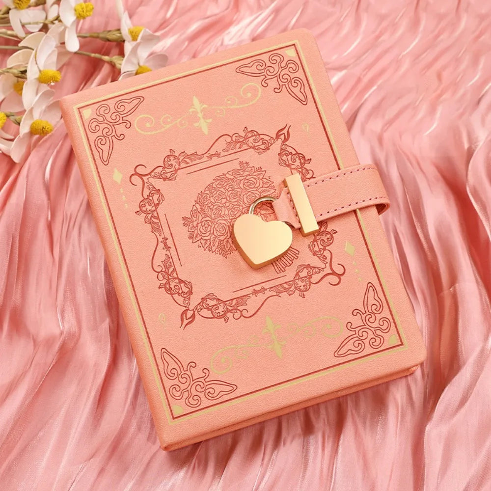 ✨Heart Lock PU Leather Journal✨