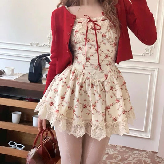 ✨ Cardigan Floral Dress Set ✨