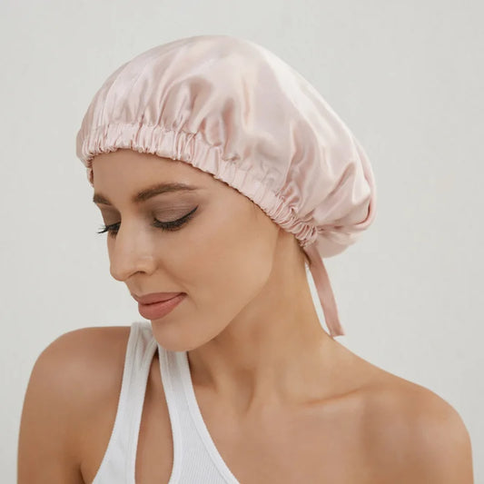 Adjustable 100% Mulberry Silk Bonnet