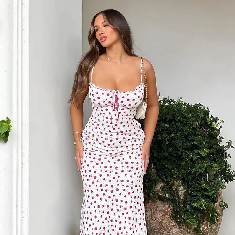 ✨ Romantic Ribbon Rose Knit Maxi Dress ✨