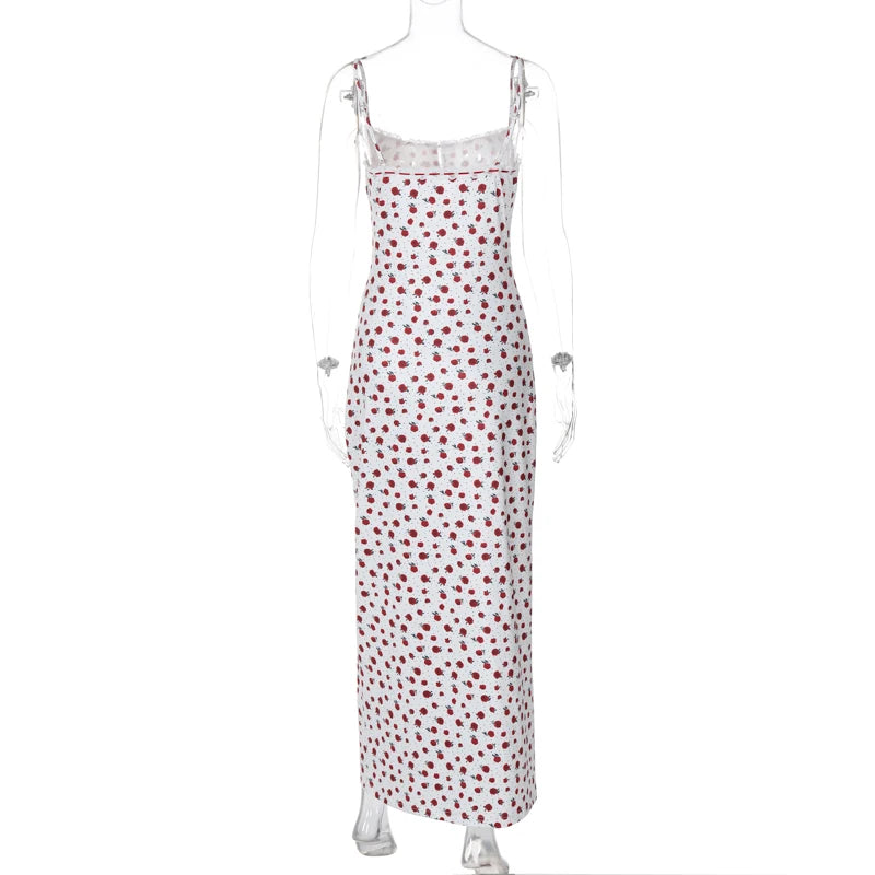 ✨ Romantic Ribbon Rose Knit Maxi Dress ✨