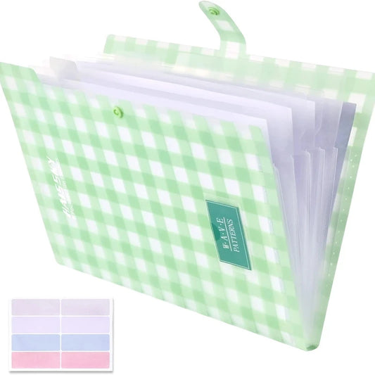 ✨Gingham Expanding File Folder (6 Pockets)✨