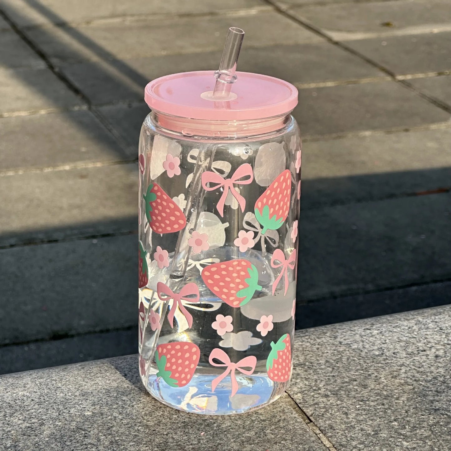 ✨Cute Bow Glass Cup✨