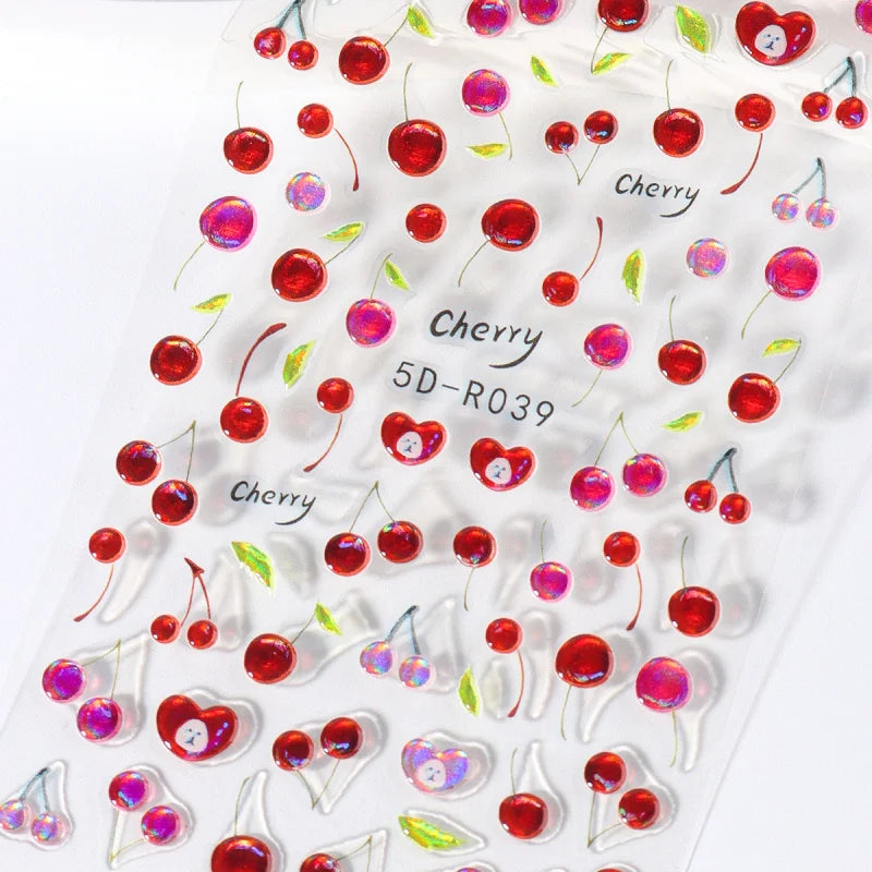 ✨3D Cherry Nail Stickers (Variety Pack)✨