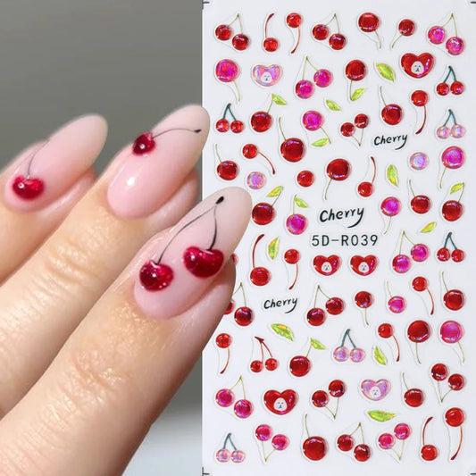 ✨3D Cherry Nail Stickers (Variety Pack)✨