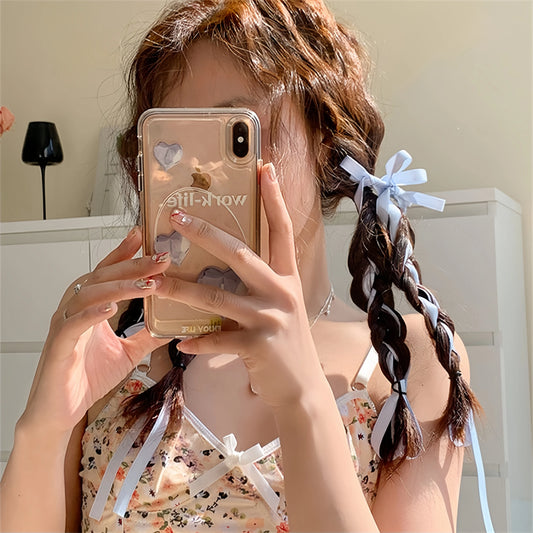 2pc Long Ribbon Bow Hairclips