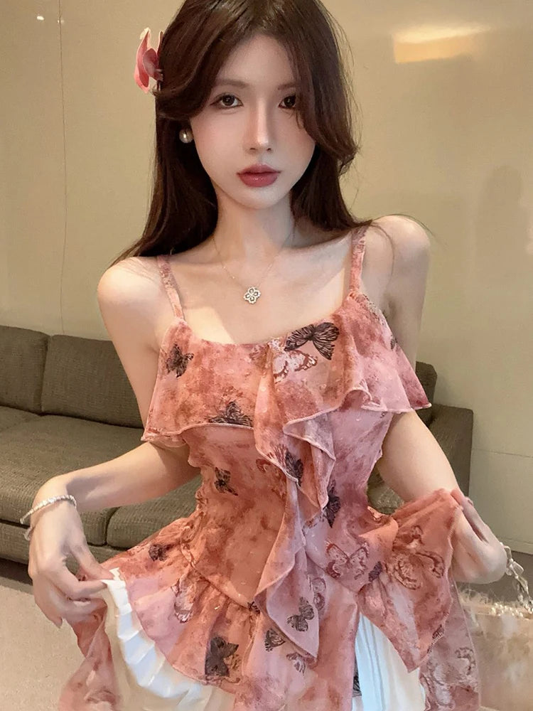 ✨ Butterfly Ruffle Camisole ✨