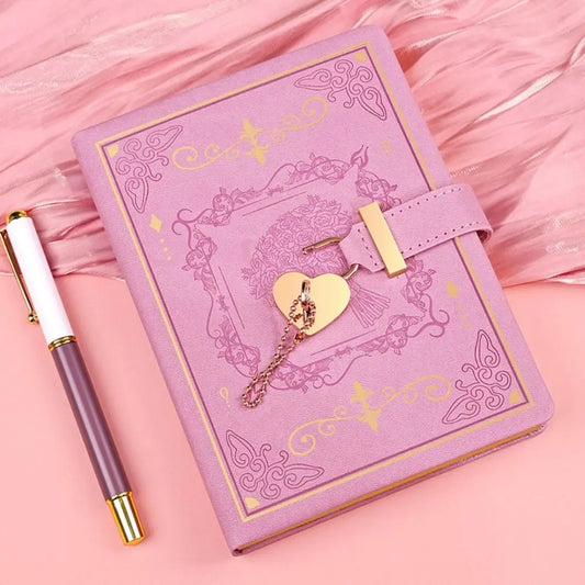 ✨Heart Lock PU Leather Journal✨