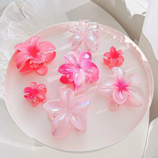 7pc Hibiscus Hair Clips