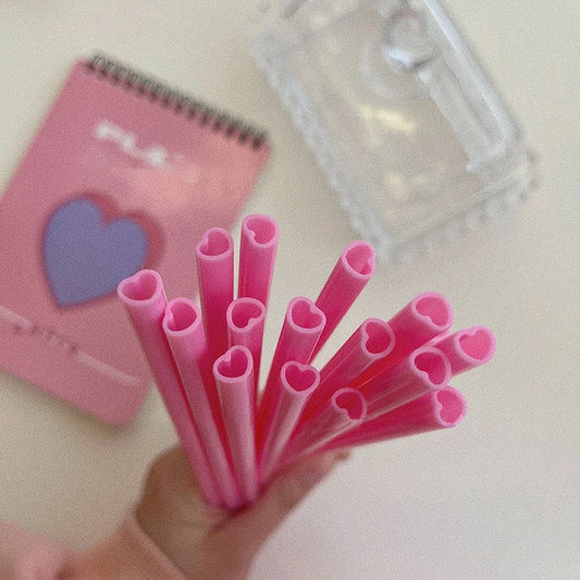 ✨Pink Heart Party Straws✨