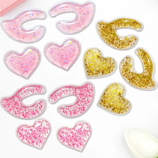 Reusable Heart Glitter Eye Pads Set